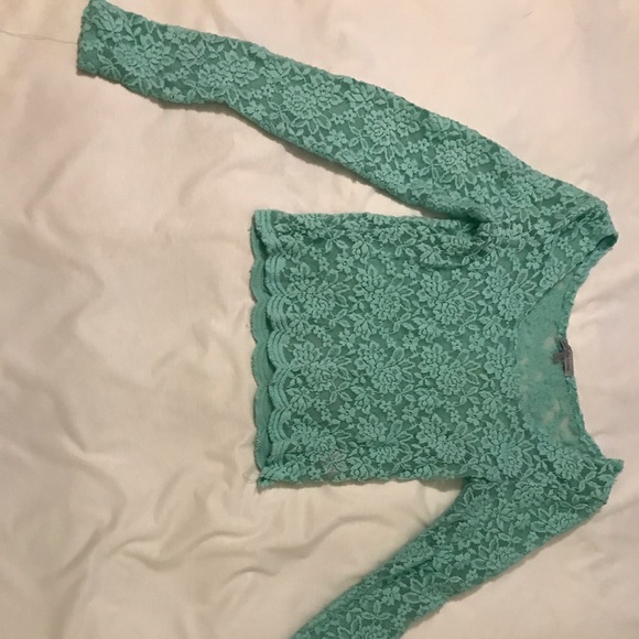 Charlotte Russe Tops - Lace long sleeve crop top Charlotte Russe Tops - Lace long sleeve crop top